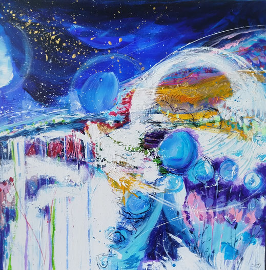 Elisabeth Augendre artiste peintre en Ariège acrylique impressionnisme jardins du ciel 3