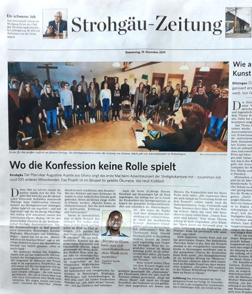 Stuttgarter Zeitung vom 19. Dezember 2019