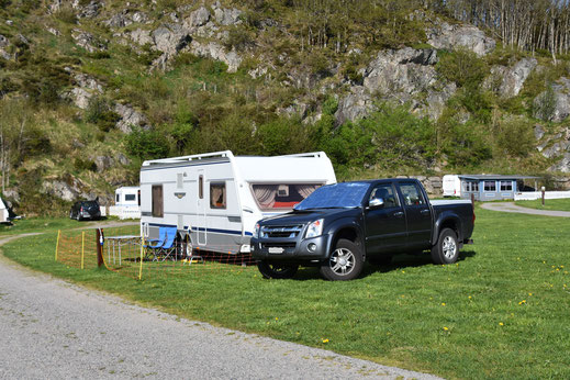 Sandnes Camping in Mandal, unsere erste Station in Norwegen
