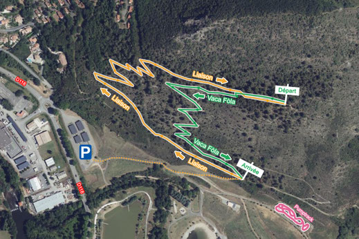 Piste VTT enduro Lac de Quillan - plan du site