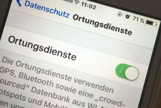 Wohnmobilausbau - iPhone GPS Tracker