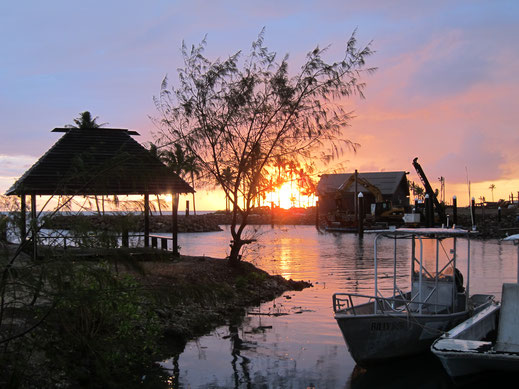 Sonnenuntergang am Meer Palmen Wasser Bild Foto kostenfrei umsonst lizenzfrei