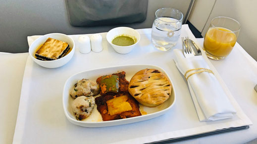 Vistara Business Class food