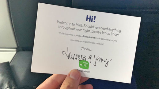 JetBlue Business Class Mint