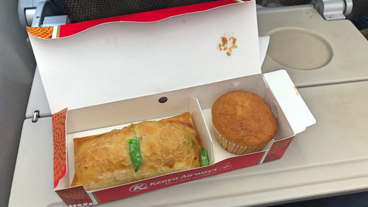 Kenya Airways 787 Economy Class Snack