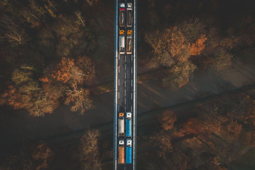 Epreuve de chargement sur un chantier de viaduc