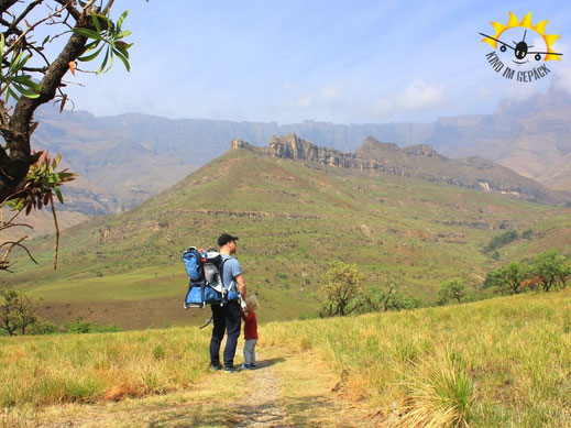 Die Kraxe ist beim Wandern mit Kleinkind der optimale Helfer.