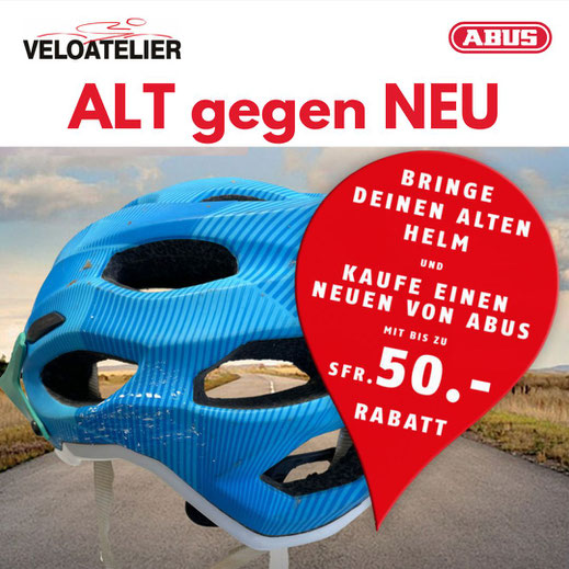 Velohelm Aktion Alt gegen Neu