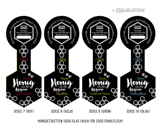 Honigetiketten, Design für Honig, Honigglasetiketten, Etiketten, Imker, Honiggläser, Honig Labels