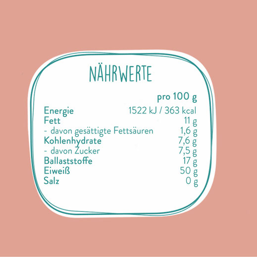 Nährwerttabelle Mandelmehl bio