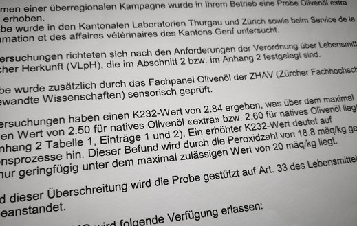 Das Ergebnis aus Zürich: K2332 von 2.84; PV von 18.8 meq