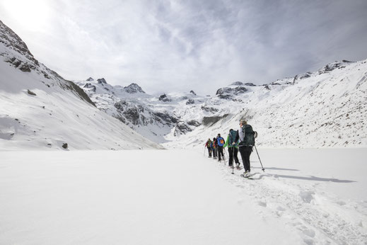 Schneeschuh-Wanderung zum Gletscher