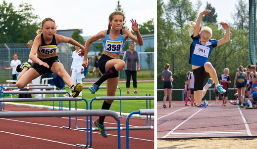 Kiara lässt die Konkurrenz im Hürdensprint regelmäßig alt aussehen. Und Lucy überzeugt stets mit neuen Bestleistungen im Weitsprung.