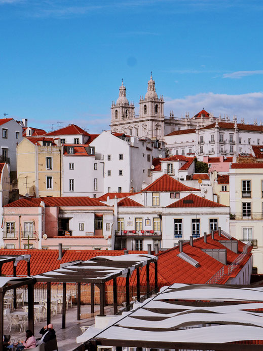 The orange rooftops of Alfama