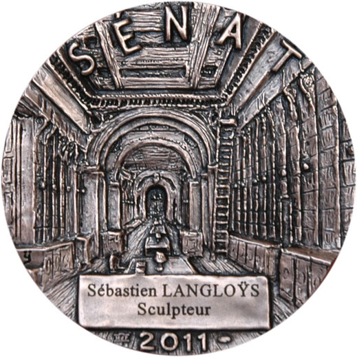 Avers de la médaille en bronze d'Identité du Sénat, sculpteur Langloÿs