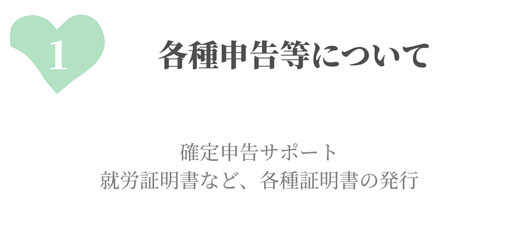 各種申告についての解説