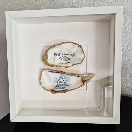 original wedding present oysters by aim your wedding & blauw van jou