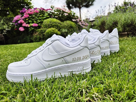 personaliseren nike sneakers bruid en bruidegom