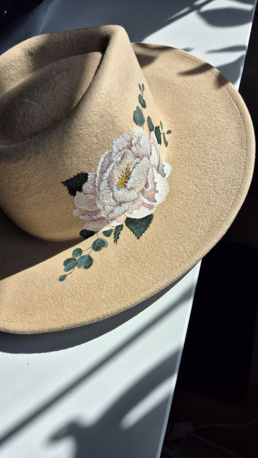 beschilderde hoed rebel and the gypsea voor elegante vrouw, bruid, beste investering