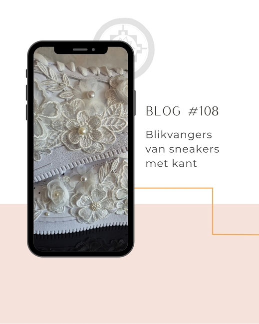 sneakers met kanten bloemen