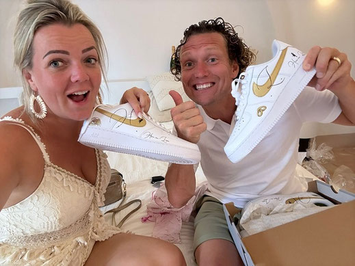 schoenen voor bruidegom en bruid, huwelijkscadeau