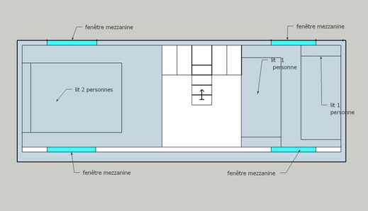 plan mezzanine tiny houses modèle texas- lestinyhousesdepetitjean.fr