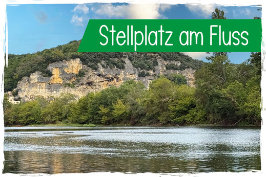 Camping mit Hund direkt am Fluss Frankreich Dordogne Perigor noir 