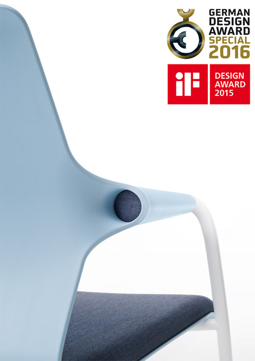 Sedus allright Freischwinger Detail Rückenanbindung, IF Design Award 2015, German Design Award 2016 special