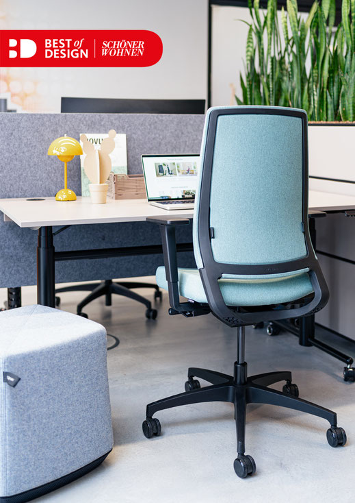 Sequel Bürostuhl Familie, leicht, Design, Rüdiger Schaack, home office, Dauphin Human Design Group, Agiles Arbeiten, New Work, flexibel, mesh, operator, Preiseinstieg, Projektgeschäft, Schöner Wohnen Design Award 2025
