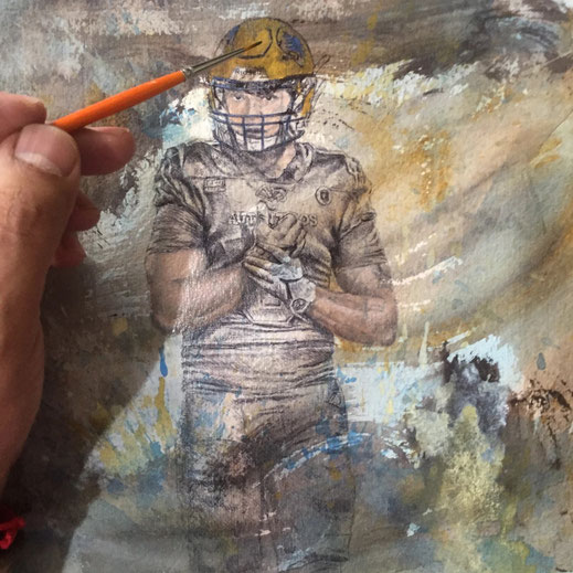 retrato al oleo Mauricio Moran Estudio De Arte Autenticos tigres