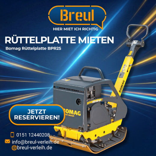Bomag BPR 25 Rüttelplatte bei Breul-Verleih in Stemwede-Levern