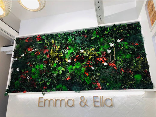 Mur végétal chez Emma & Ella à Paris