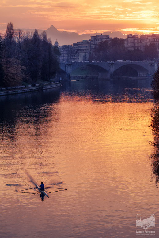 Il fiume Po 8b - Tramonto sul Po