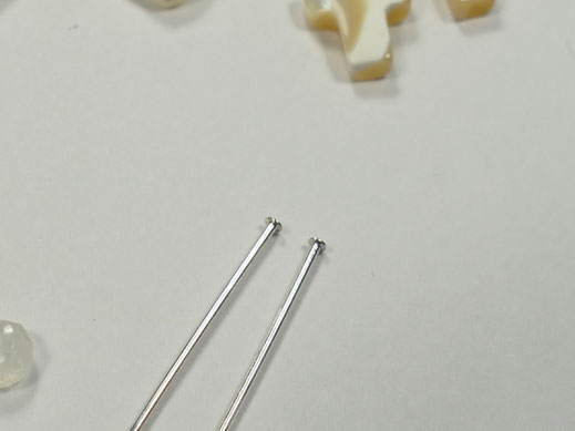 matériel boucles d'oreilles péridot pierre de lune nacre tige à tête plate