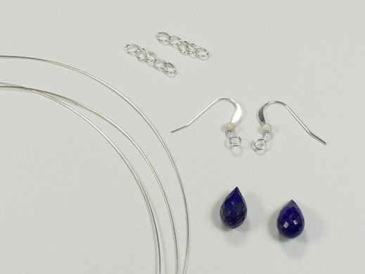 matériel boucles d'oreilles lapis lazuli d'afghanistan en goutte