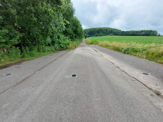 Ermittlung der Asphaltdicke bis zum Tor des Steinbruchs
