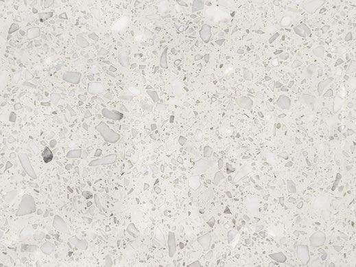 engineered terrazzo white resin based