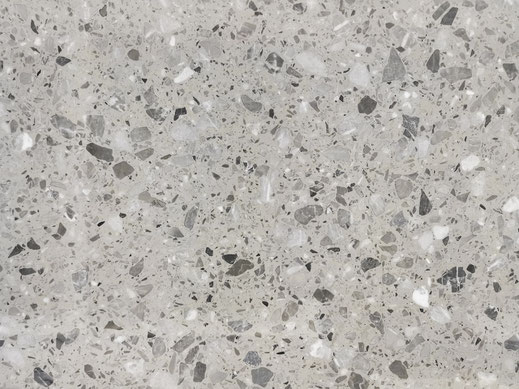 engineered terrazzo resin based grey