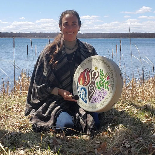 Crystal Cavalier with her Earth Goddess Drum