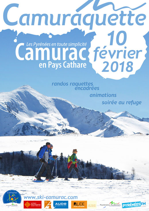 Affiche Camuraquette 2018 - Station de ski de Camurac