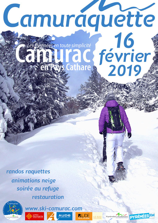 Affiche Camuraquette 2019 - Station de ski de Camurac