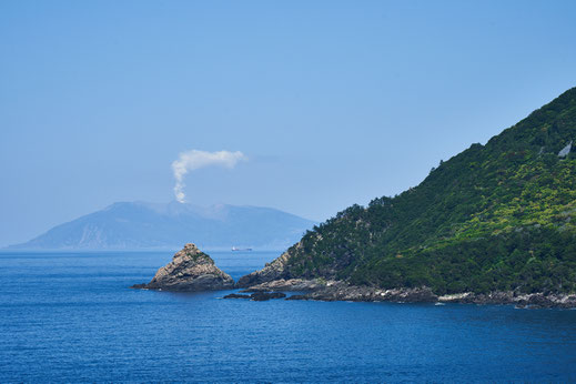 西部林道からの口永良部島,屋久島絶景,屋久島ドライブ,屋久島島内観光,屋久島おすすめスポット