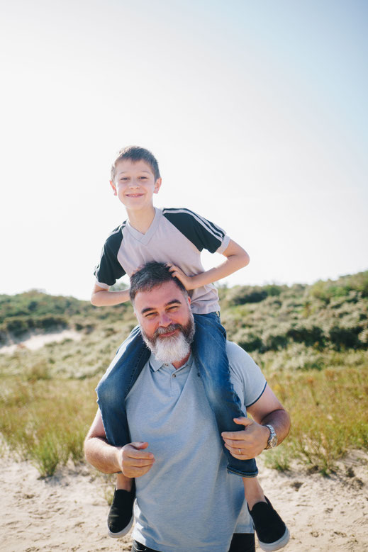 Father son Noordwijk Beach