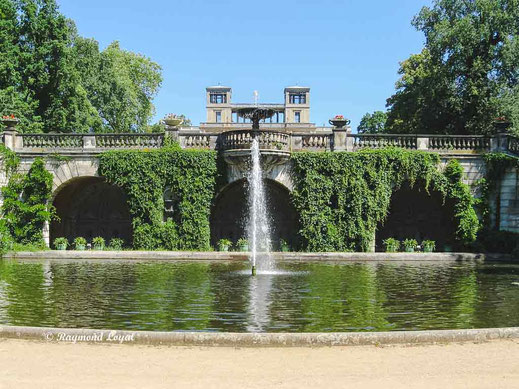 orangery palace with fountain at sanssouci