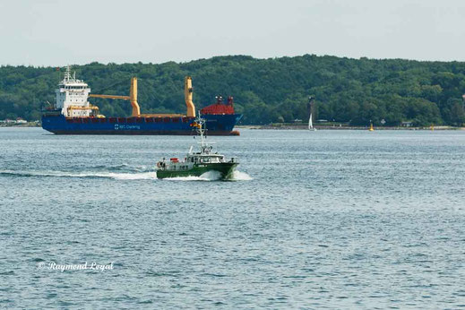 kiel canal at bay of kiel