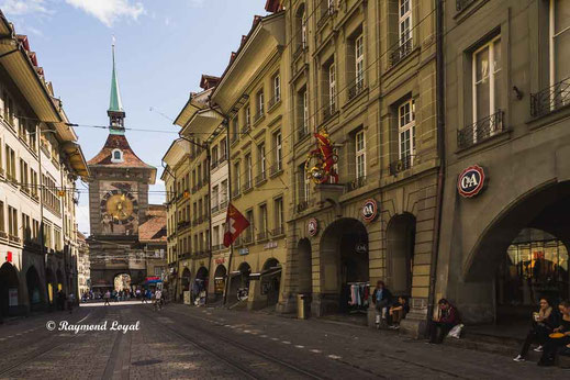 bern altstadt stadtansicht marktgasse uhrenturm zytglogge