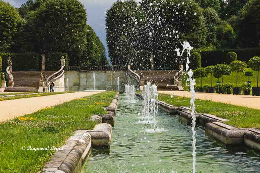 water gardens at baroque garden gross-sedlitz saxony