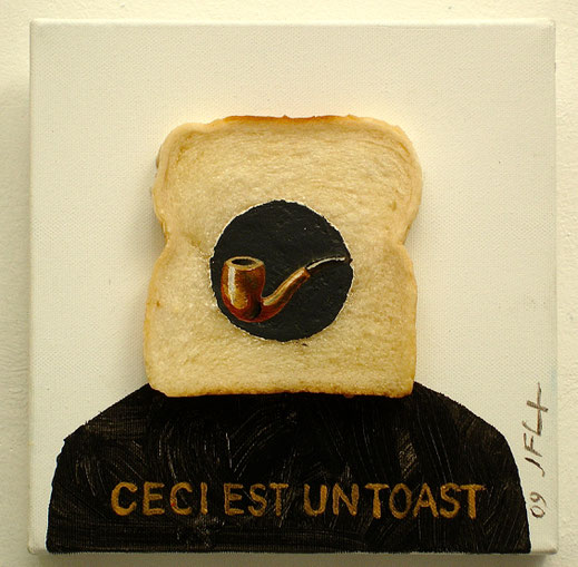 Toast, peinture, art, pain de mie, tranche