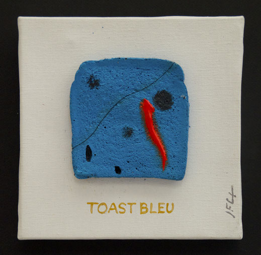 Toast, peinture, art, pain de mie, tranche