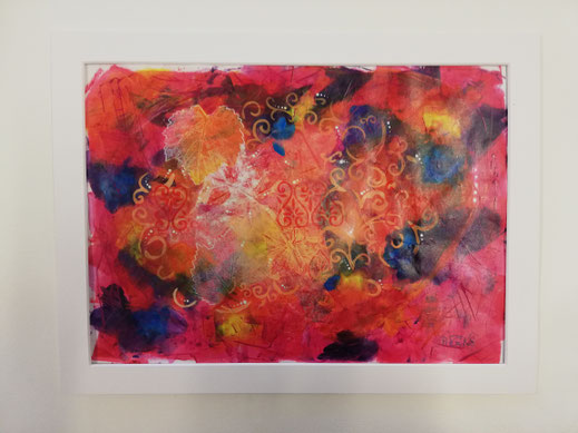 untitled (red with leaves) by Annika Peissert (Collage)